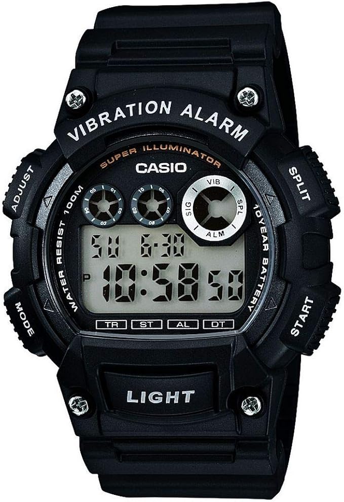 Casio W-735H-1AVEF Mens Digital Sports Watch 100M - Black