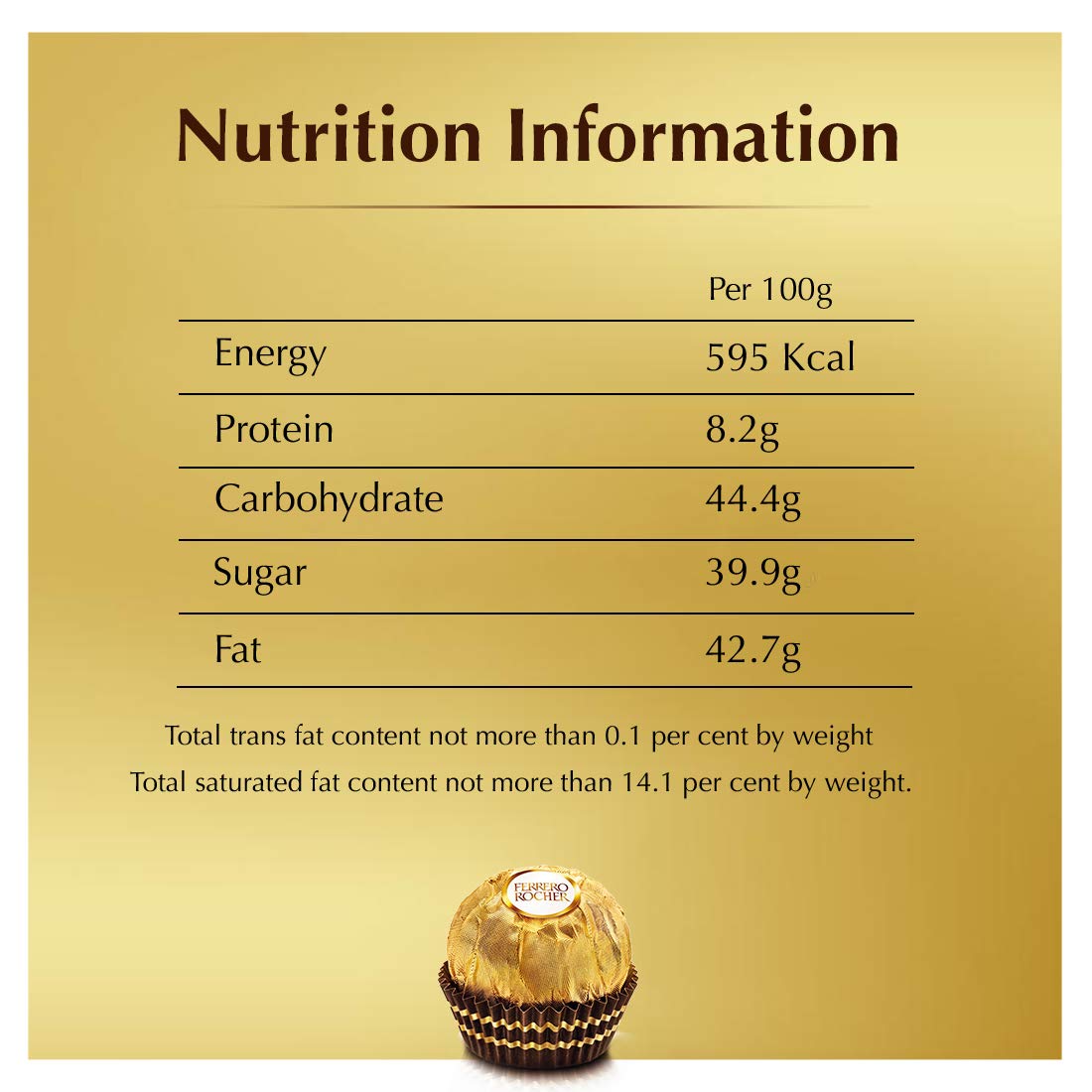 Ferrero Rocher Chocolate Pralines Gift Box of Chocolate 16 Pieces 200g