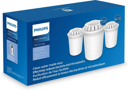 Philips AWP261 Water Filter Cartridge Removes Bacteria, Filtration Capacity 200L 3 Pack