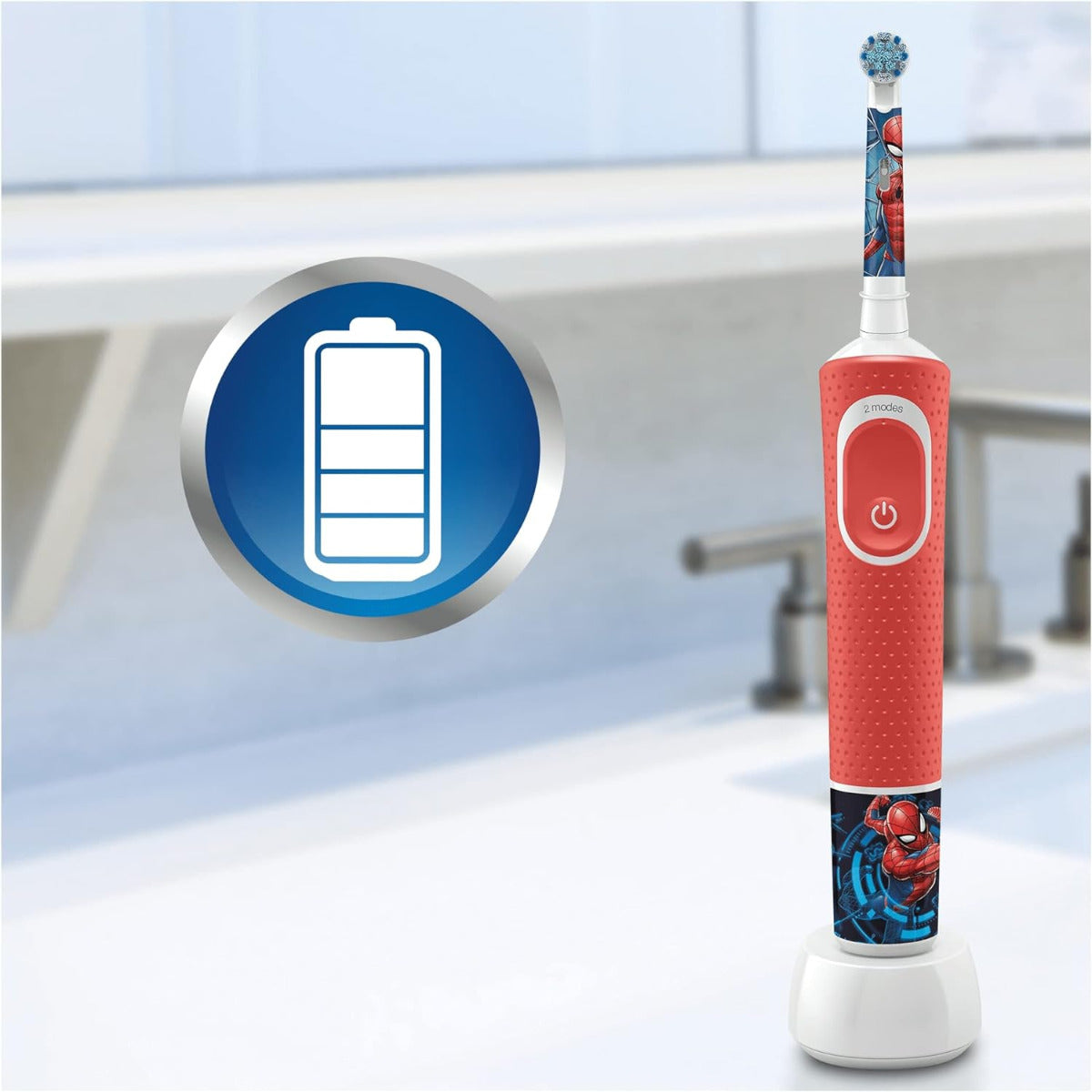 Oral B EB10B4SPI Spiderman Kids Electric Toothbrush Head x4