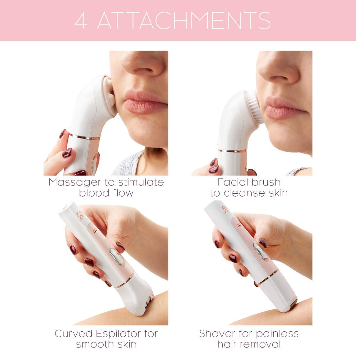 NONO nono037p Genius 4 in 1 Beauty Tool/Hair Removal