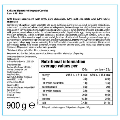 Kirkland European Cookie Collection 900g