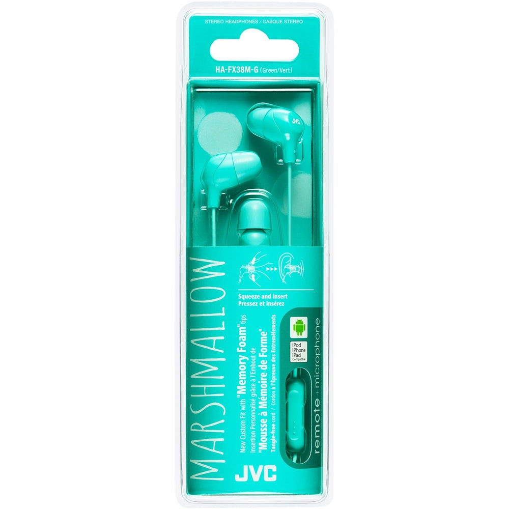JVC HA-FX38M Marshmallow Custom Fit In-Ear Headphone - Green