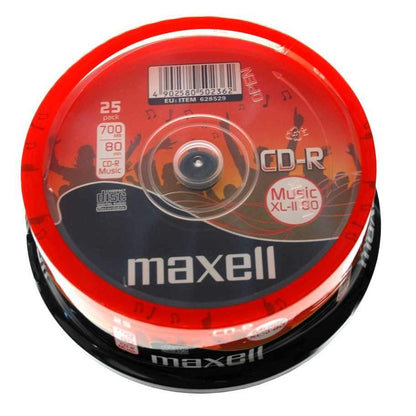 MAXELL CD-R XLII 80 Audio Spindle 25 Recordable Discs Blank Media
