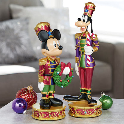 Disney 1487699 Mickey & Goofy Nutcrackers with Light & Music