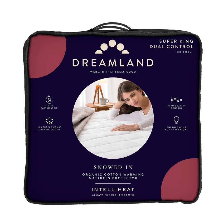 Dreamland Organic Warming Mattress Protector Super King Dual