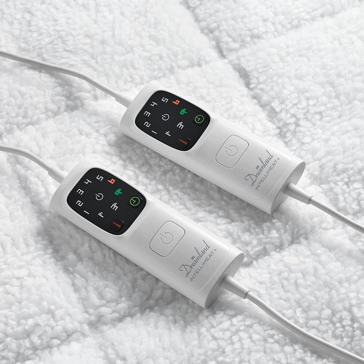 Dreamland Intelliheat+ fast heat Scandi Full Bed size Sherpa Underblanket | King size electric blanket 200 x 150cm | 2 controls, 6 temperature settings