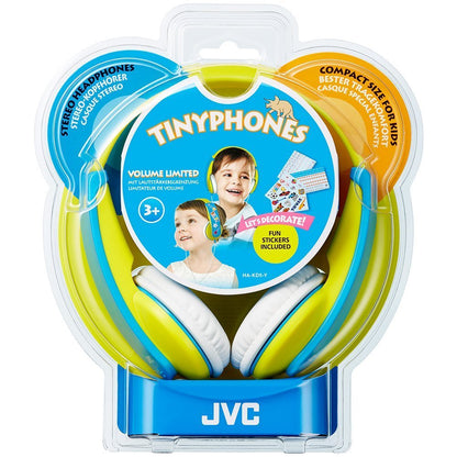 JVC HA-KD5 Tinyphones Travel Gift Set with Panda Neck Rest, Stickers and Backpack - With Volume Limiter - Blue
