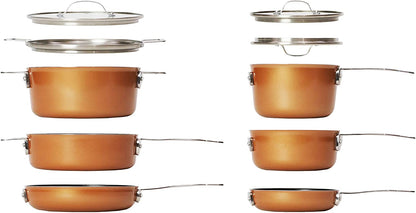 Gotham Steel 2874 Stackmaster 10 Piece Cookware Set