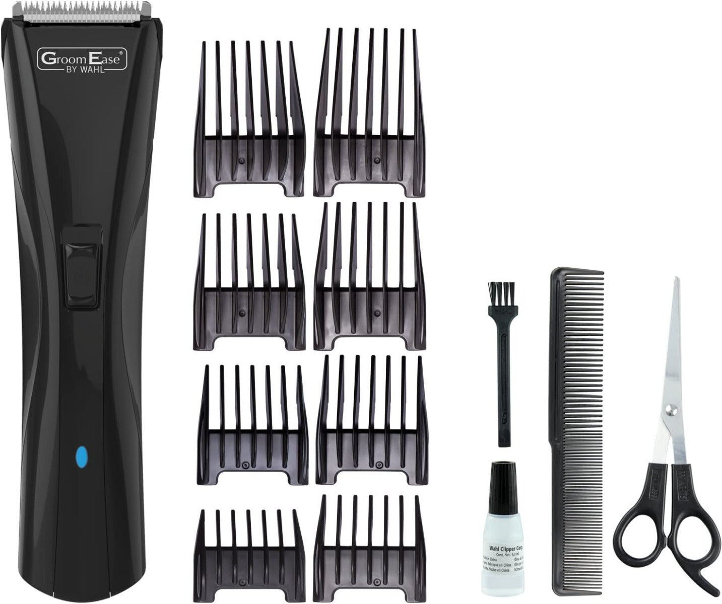 Wahl 9698-417 GroomEase Mens Cord/Cordless LED Hair Clipper Trimmer