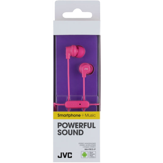 JVC HAFR15P Superior Sound In-Ear Headphone with Microphone and Remote - Pink
