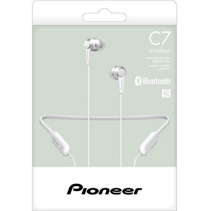 Pioneer SE-C7BTW WHITE In-Ear Bluetooth and Mic Headphone