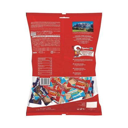 Loacker Minis Crispy Wafers  Hazelnut Vanilla Biscuits, Mix Flavors, 80 Pieces, 800g
