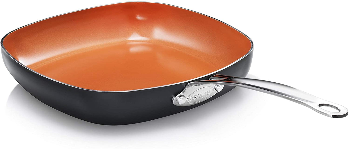 Gotham Steel Tri-Ceramal 10.25" Square Shallow Pan - Ceramic