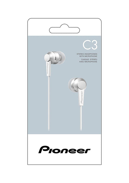 Pioneer SE-C3T-W WHITE In-Ear Wired Headphones