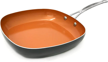 Gotham Steel Tri-Ceramal 10.25" Square Shallow Pan - Ceramic
