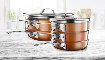 Gotham Steel 2874 Stackmaster 10 Piece Cookware Set