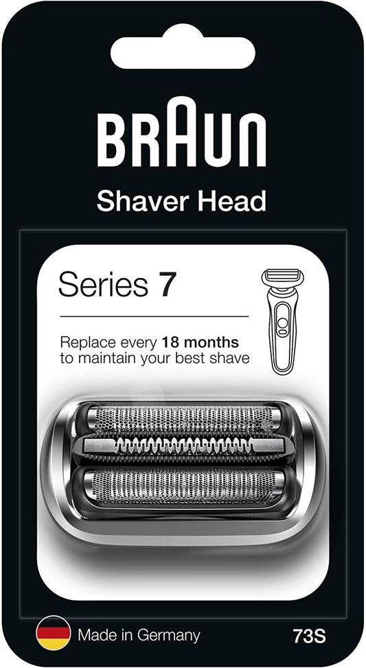 Braun Series 7 73S Electric Shaver Head Replacement - Silver - Compatible with Series 7 Shavers