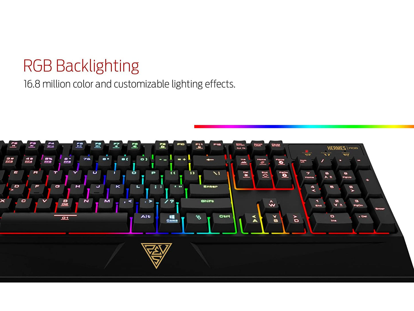 GAMDIAS HERMES RGB Mechanical Gaming Keyboard with Blue Switch, 6 Player Profiles, N-key Rollover | GKB1050