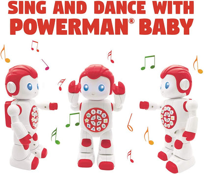 LEXIBOOK ROB15EN Powerman Smart Interactive Learning Toy for Kids - Educational Toy Robot - Red and White