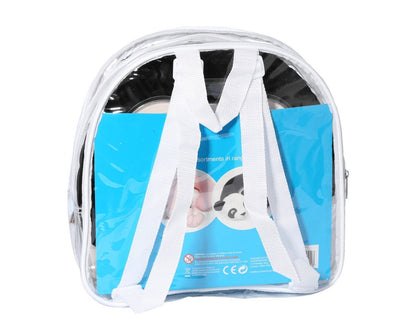 JVC HA-KD5 Tinyphones Travel Gift Set with Panda Neck Rest, Stickers and Backpack - With Volume Limiter - Blue