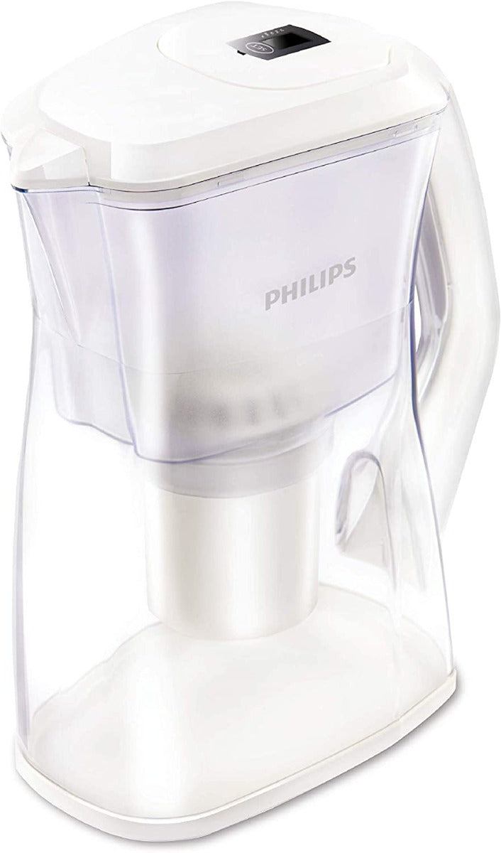 Philips AWP2970 Anti-Bacteria Water Filter Pitcher, Digital Timer, Ultrafiltration, White