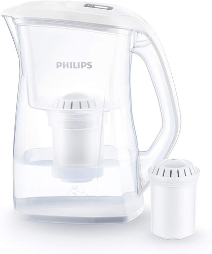 Philips AWP2970 Anti-Bacteria Water Filter Pitcher, Digital Timer, Ultrafiltration, White