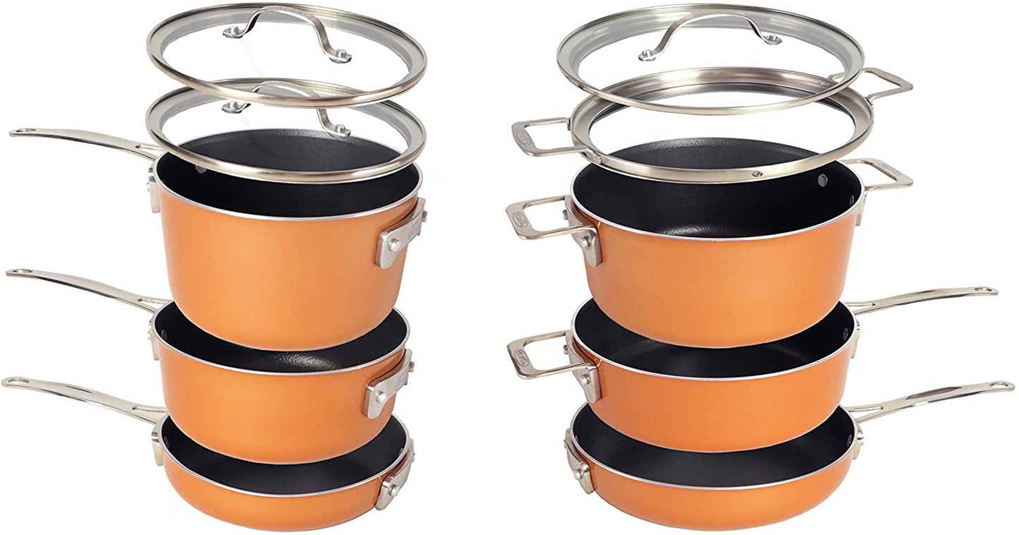 Gotham Steel 2874 Stackmaster 10 Piece Cookware Set