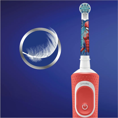 Oral B EB10B4SPI Spiderman Kids Electric Toothbrush Head x4