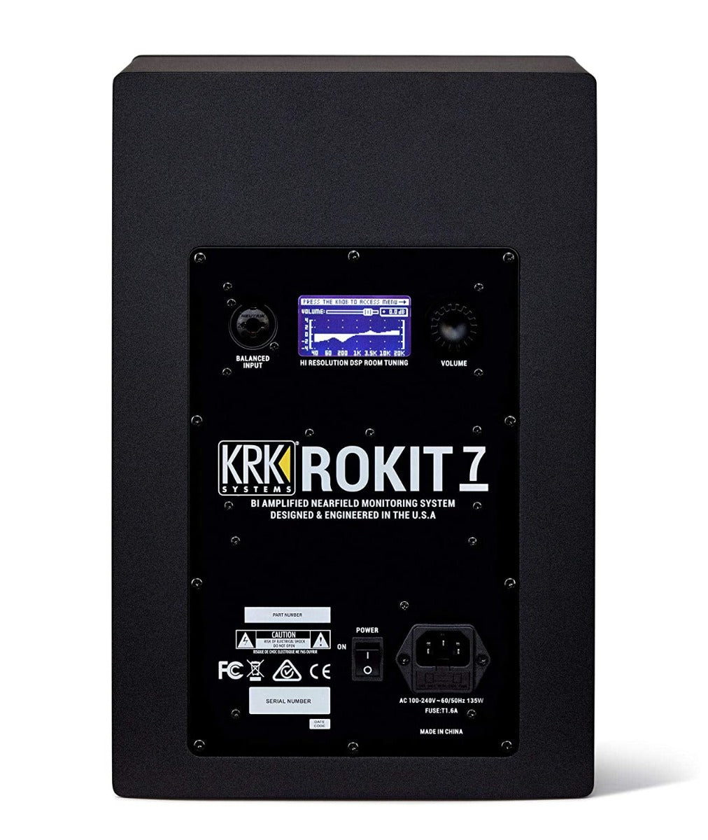 KRK Rokit RP7 G4 Professional 7 Inch DJ Studio Monitor Speaker | Black