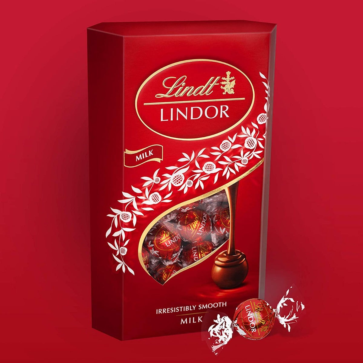Lindt Lindor Milk Chocolate Truffles Gift Box, Chocolate Balls with a Smooth Melting Filling, Approximately 48 balls, 600g