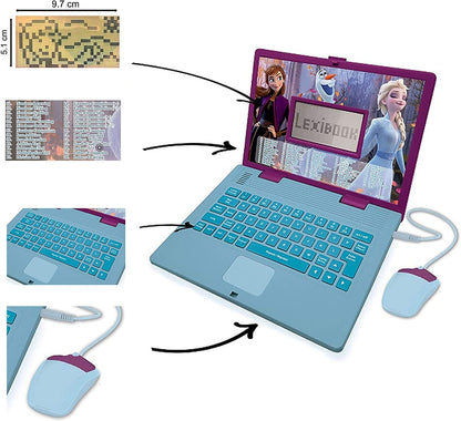 LEX JC598FZI2 Disney Frozen II Bilingual Educational Laptop
