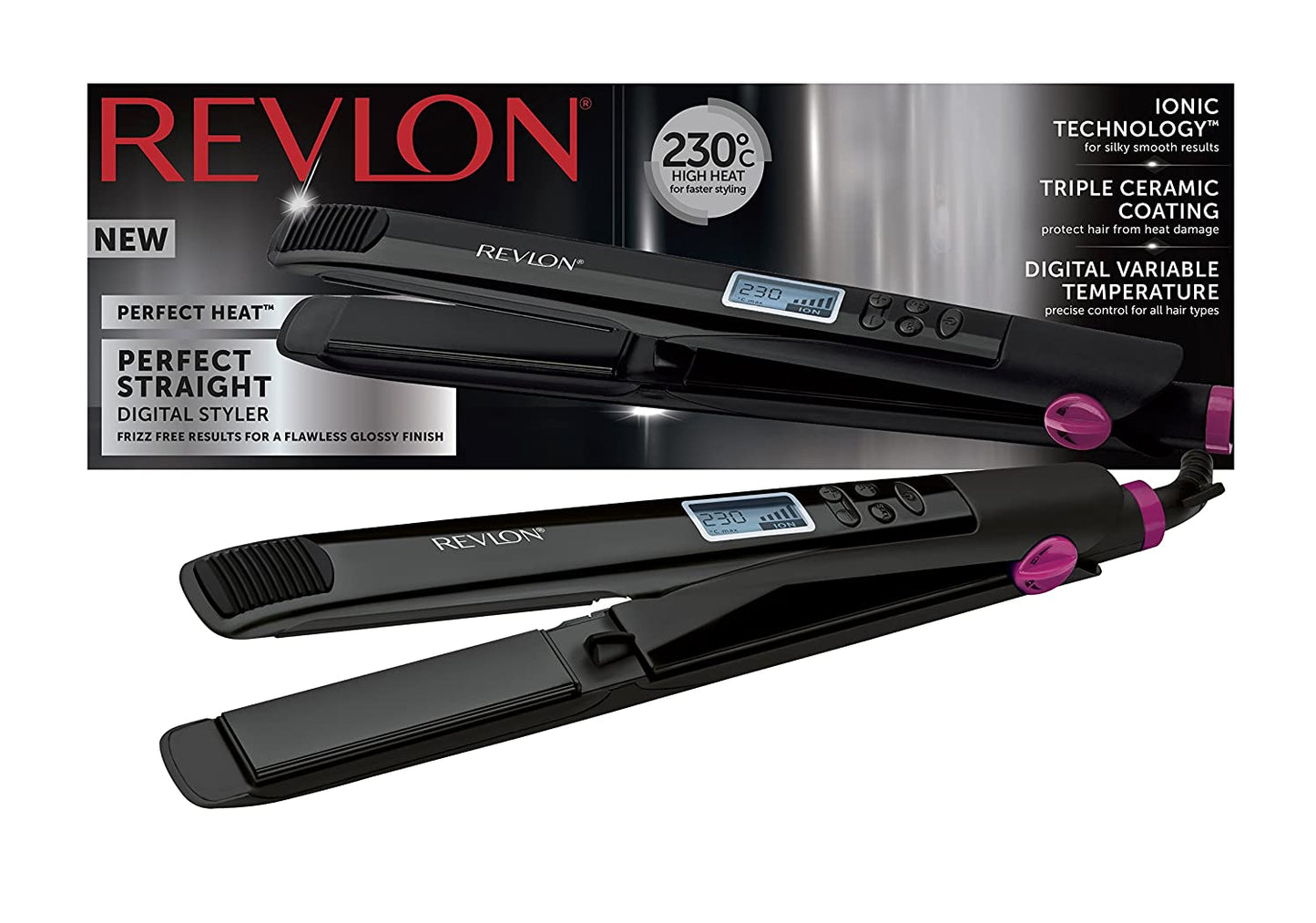 Revlon RVST2165UK Digital Perfect Heat 230 Iconic Hair Straightener Styler