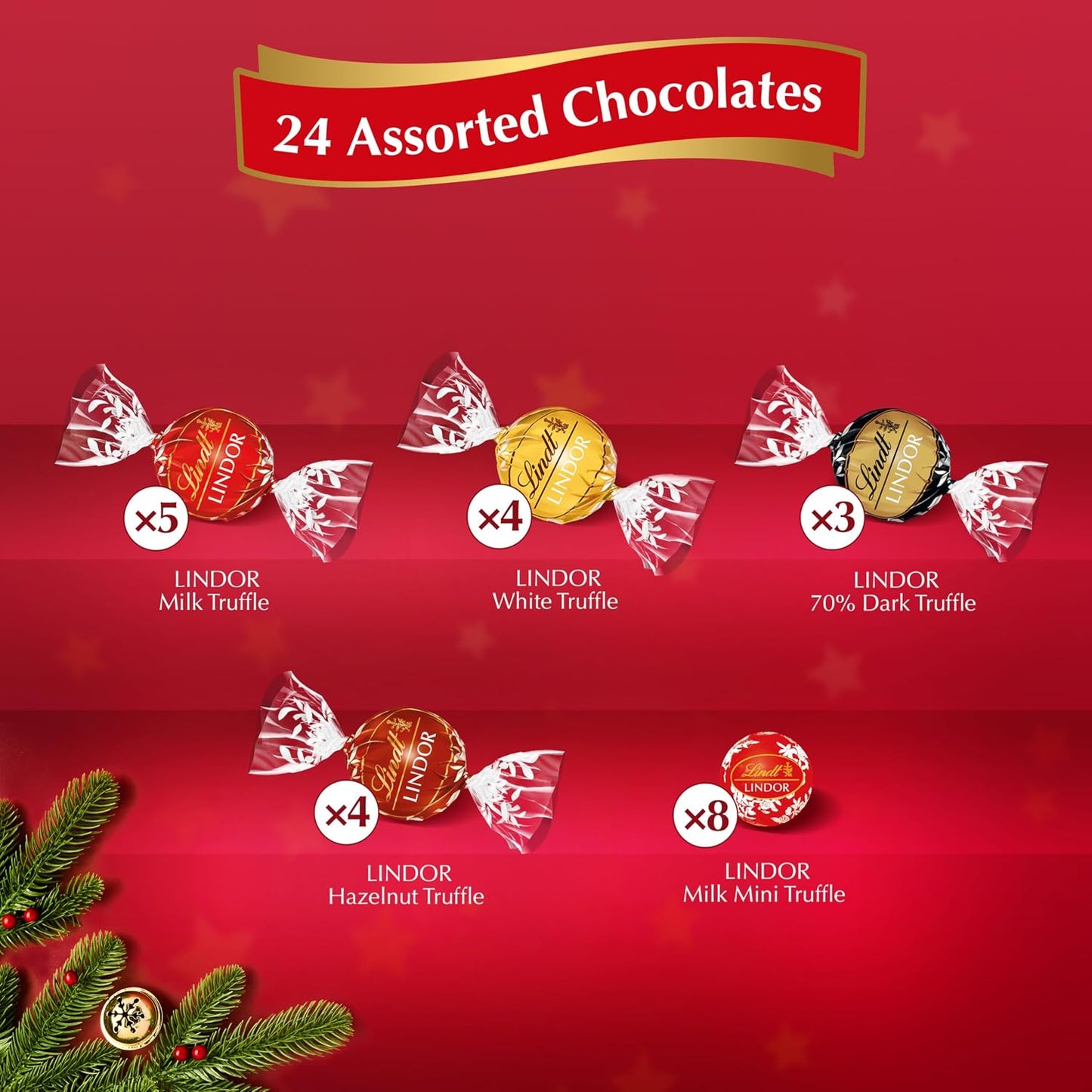 Lindt LINDOR Gold Advent Calendar 233g