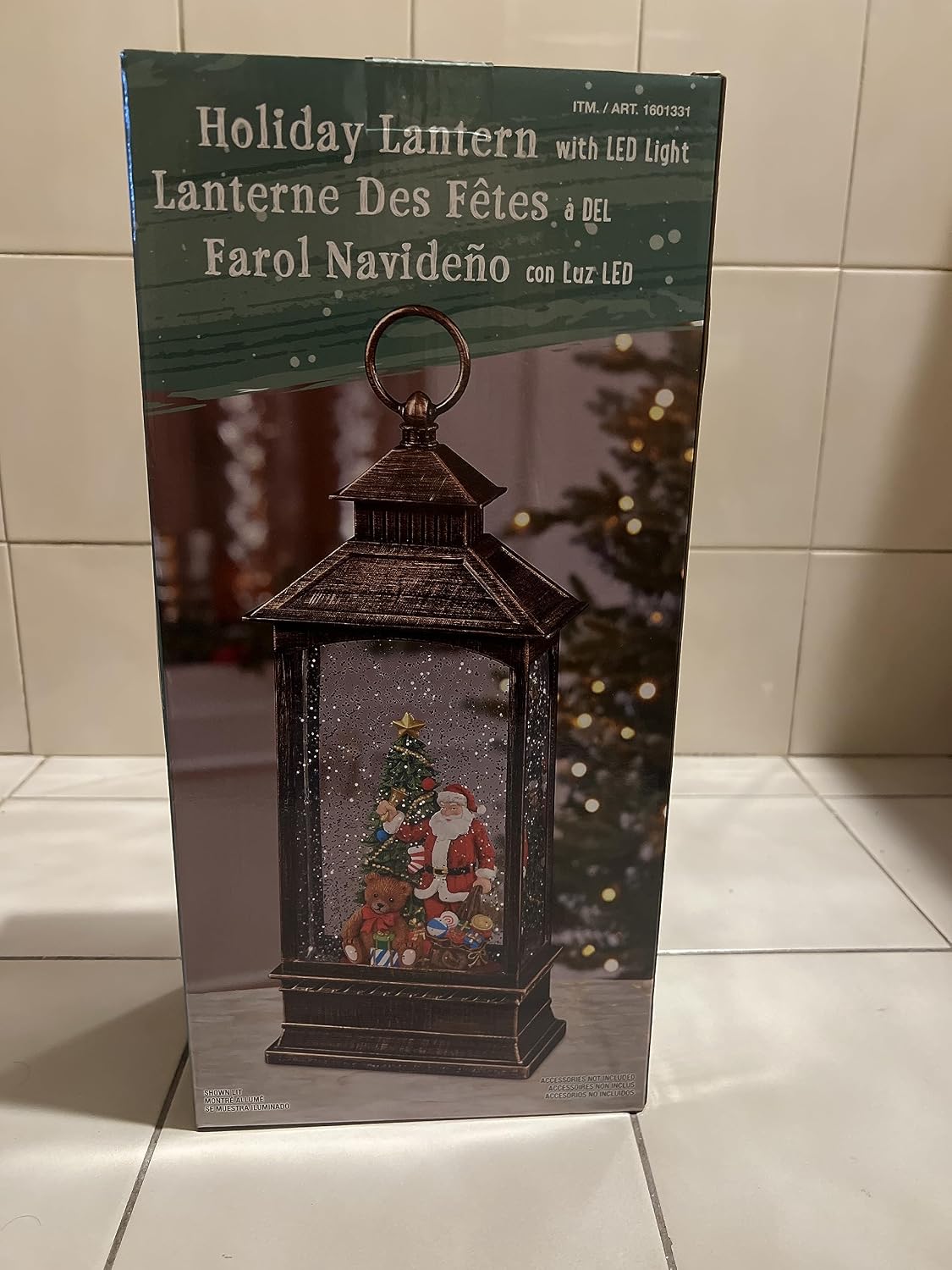 Holiday Lantern with LED Light SANTA 1601331