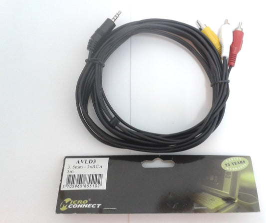 AVLD3 3.5mm - 3XRCA 3m