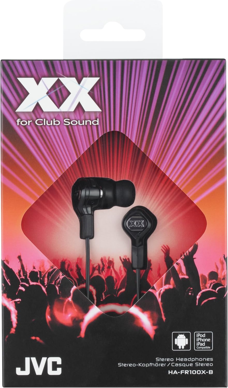 JVC HA-FR100X-BE Black XX In-Ear Headphones