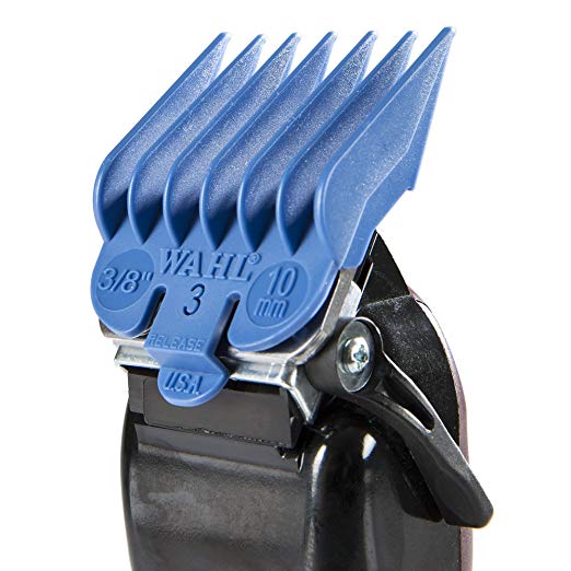 Wahl 3170-800 Number 1-8 Colored Plastic Clipper Attachments Comb Set