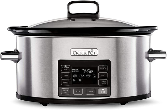 Crock-Pot CSC066 TimeSelect Digital Slow Cooker | Programmable Digital Display | 5.6 L | Stainless Steel