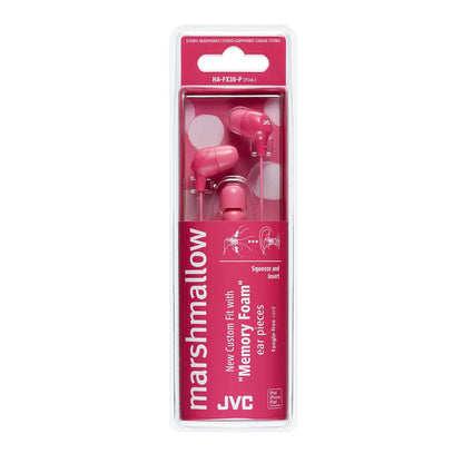 JVC HAFX38P Pink Marshmallow in ear Headphones