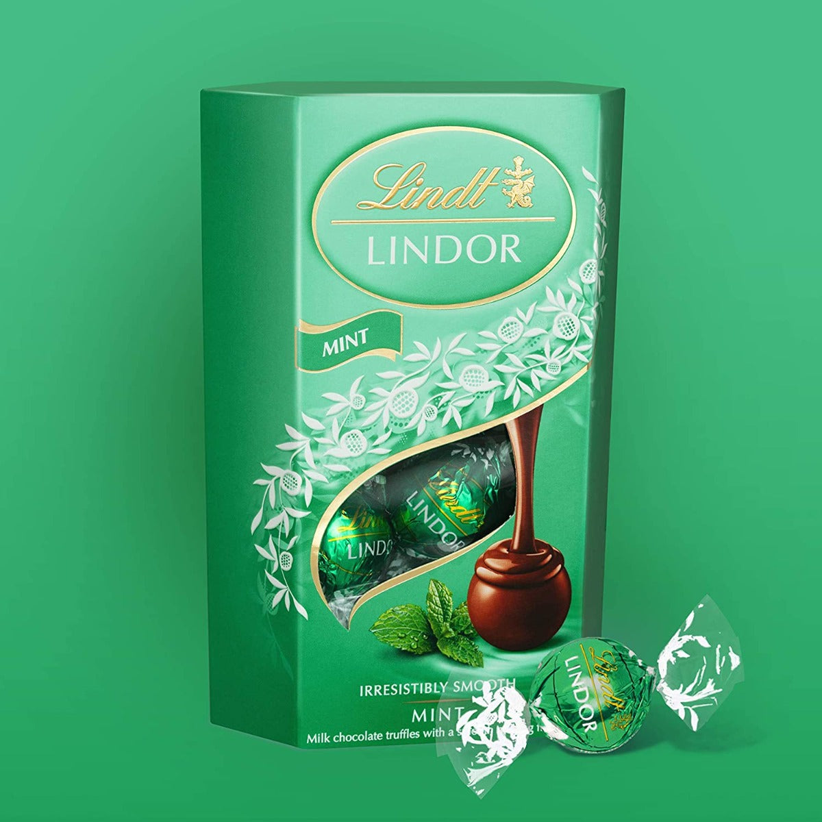 Lindt Lindor Milk Mint Chocolate Truffles Gift Box 200g