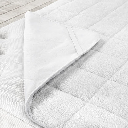 Dreamland Intelliheat+ fast heat Scandi Full Bed size Sherpa Underblanket | King size electric blanket 200 x 150cm | 2 controls, 6 temperature settings