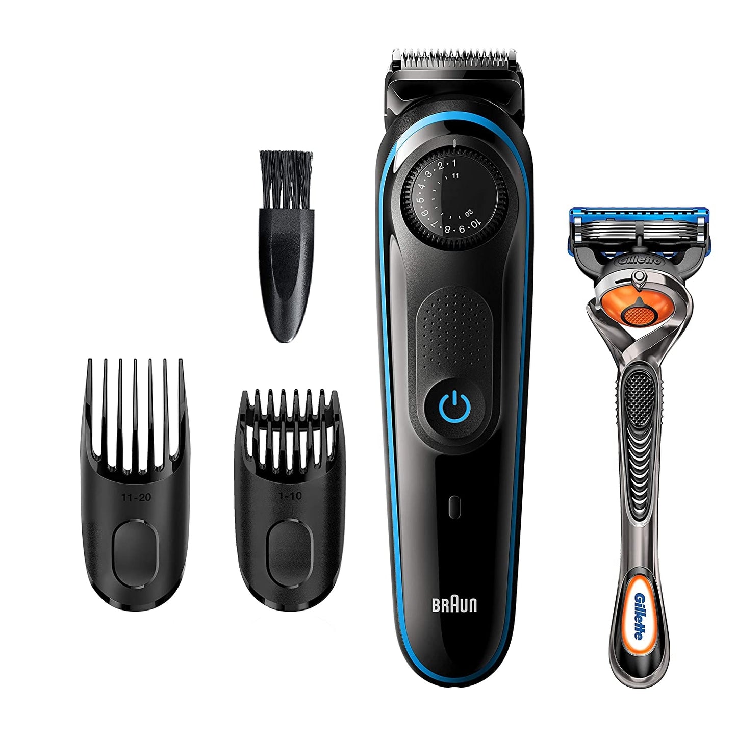 Braun Beard Trimmer & Hair Clippers with Gillette Fusion5 ProGlide Razor