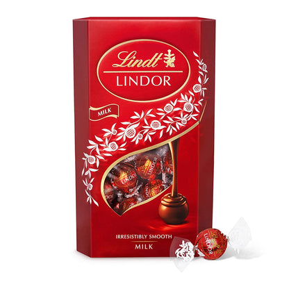 Lindt Lindor Milk Chocolate Truffles Gift Box, Chocolate Balls with a Smooth Melting Filling, Approximately 48 balls, 600g