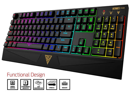 GAMDIAS HERMES RGB Mechanical Gaming Keyboard with Blue Switch, 6 Player Profiles, N-key Rollover | GKB1050