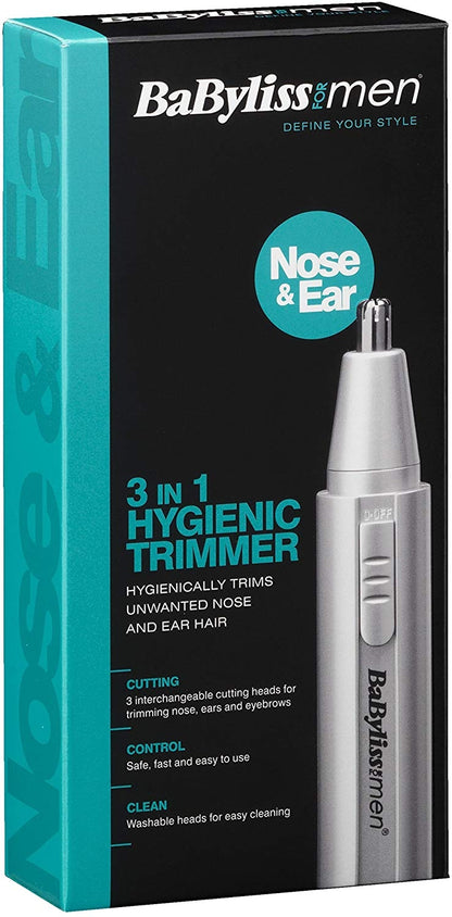 BaByliss for Men 7051BU 3-in-1 Hygienic Nasal Trimmer