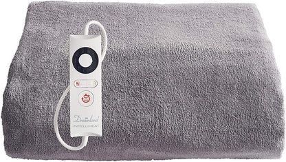 Dreamland Relaxwell Intelliheat fast heat up in 5 minutes Luxury Velvety heated electric throw | Grey | 160 x 120 cm | 6 temperature settings