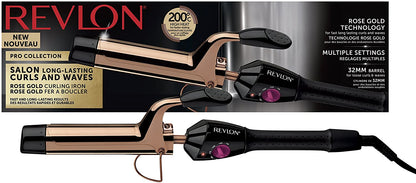 Revlon RVIR1159UK Salon Long Last Hair Curls Waves Styler 32mm Barrel - Rose Gold