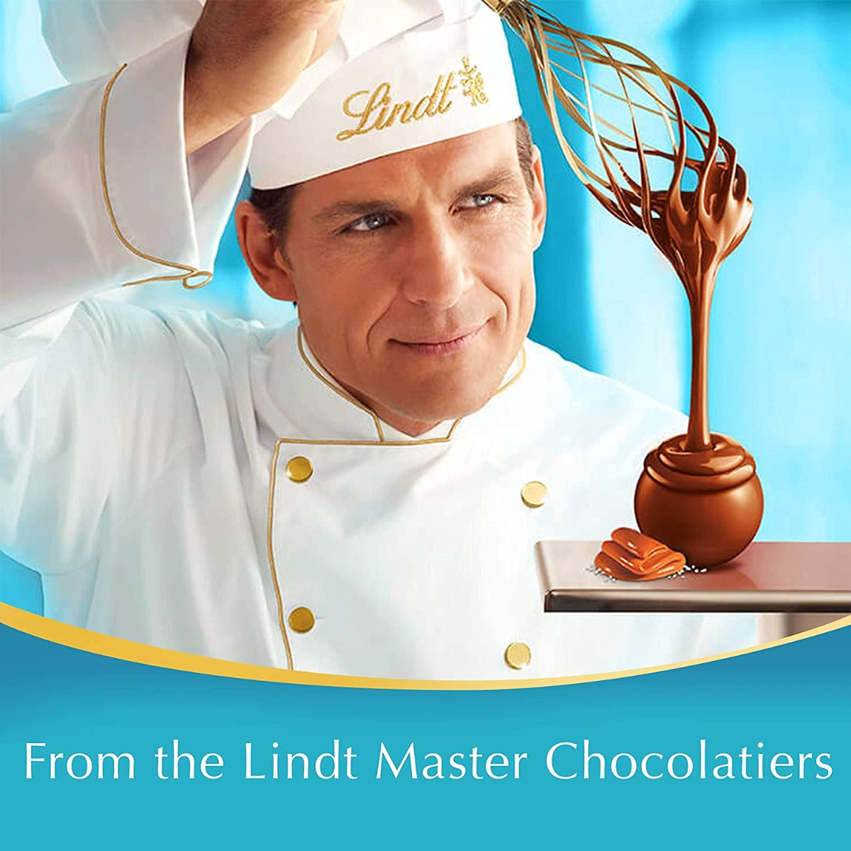 Lindt Lindor Chocolate Truffles Gift Box, Salted Caramel, Approximately 16 Balls, 200g