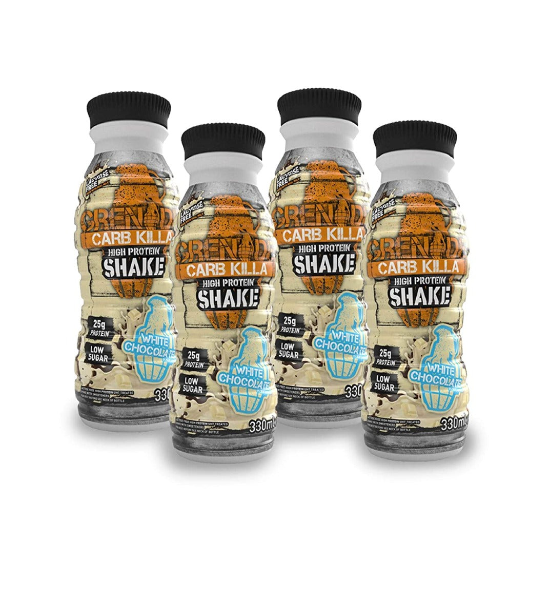 Grenade- Carb Killa High Protein Shake White Chocolate | Low Sugar| White Chocolate Flavour | Nutritious Shake | Guilt-free Shake | 330ml | Pack of 8